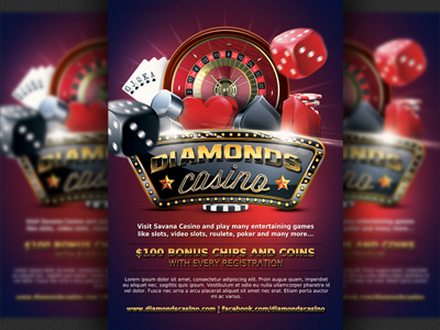 Casino Magazine Ad Flyer Template 7 advertising casino flyer casino promotion design gold online casino poker psd website