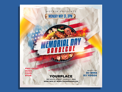 Memorial Day Bbq Flyer Template independence day independence day flyer independence flyer july 4th memorial day memorial day flyer party party flyer