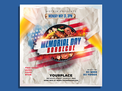 Memorial Day Bbq Flyer Template