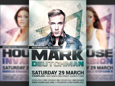 Minimal Guest Dj Event Party Flyer Template