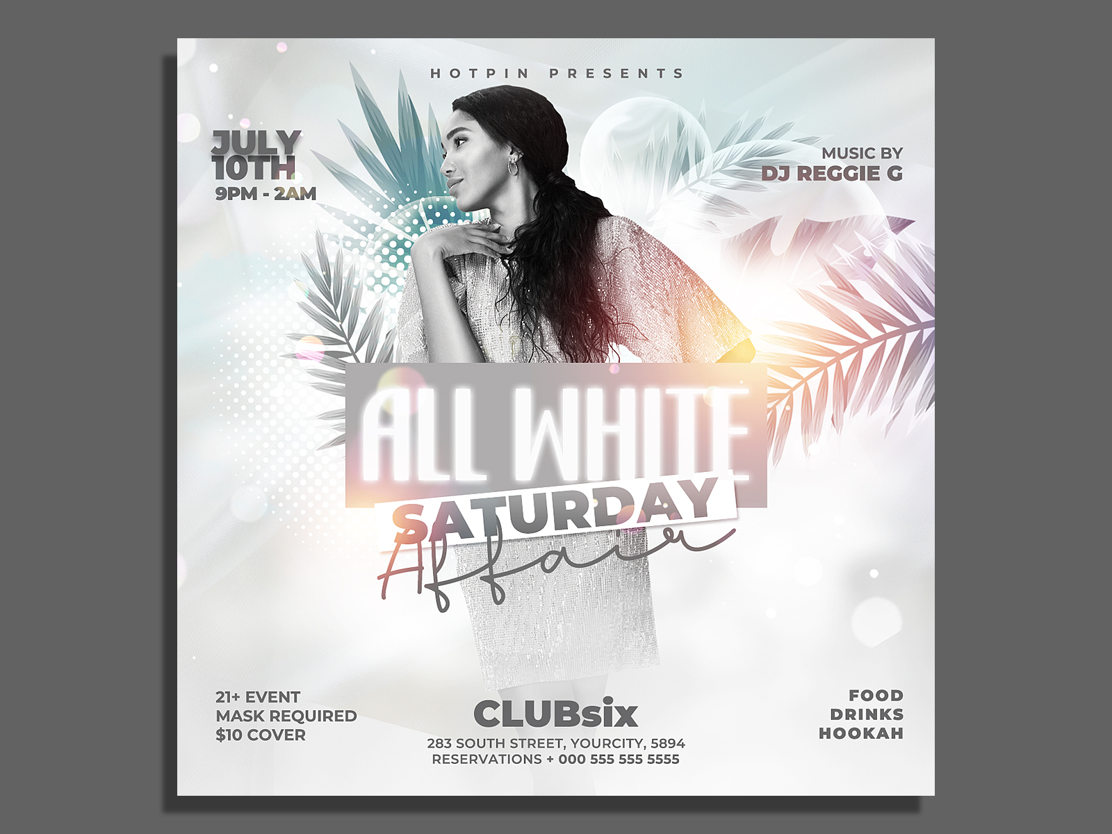 All White Party Flyer