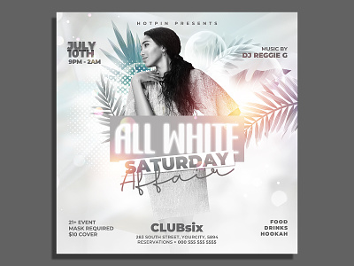 All White Party Flyer Template club flyer club party dj dj flyer elegant event event flyer fashion invitation latin fridays lounge luxury nightclub pool party seductive sexy summer flyer vip vip party