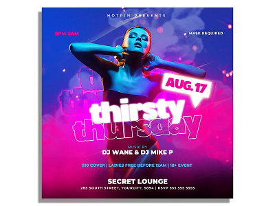 Night Club Flyer Template vip lounge