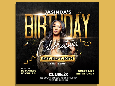 Birthday Flyer Template vip birthday