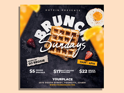 Brunch Flyer Template party flyer