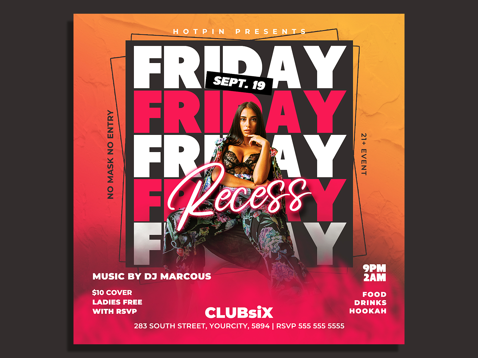 Night Club Flyer Template by Hotpin on Dribbble