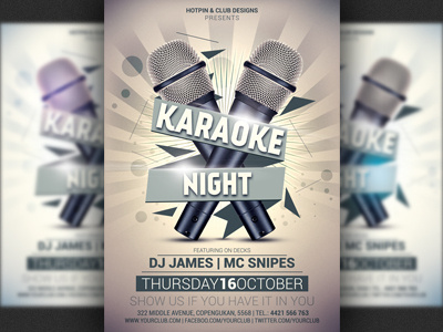 Karaoke Night Party Flyer Template