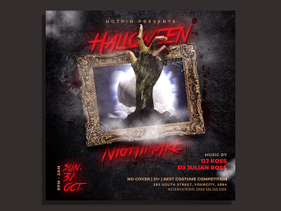 Halloween Flyer Template scary