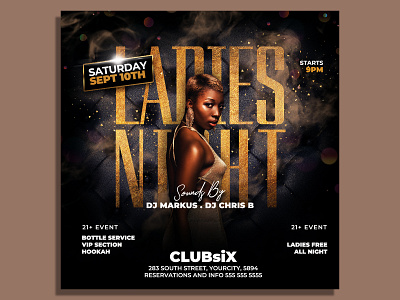 Ladies Night Flyer Template summer flyer