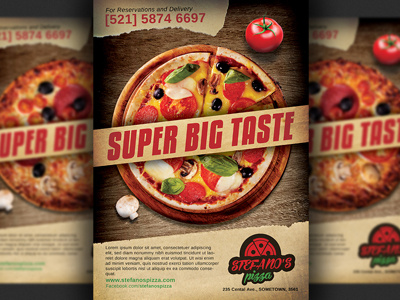 Pizza Flyer Designs Themes Templates And Downloadable Graphic Elements On Dribbble