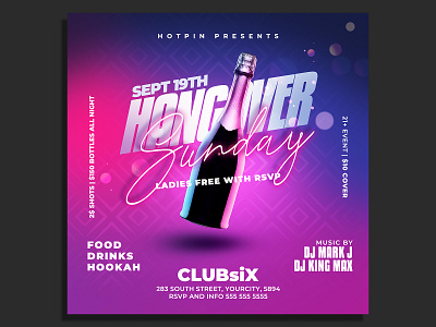 Night Club Flyer Template by Hotpin on Dribbble