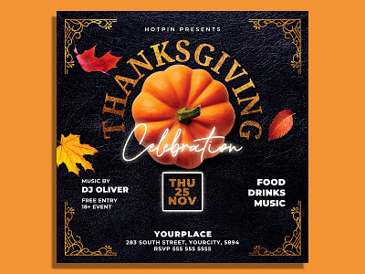 Thanksgiving Flyer Template thanksgiving party