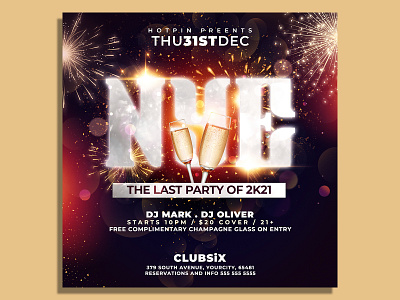 New Year Flyer Template