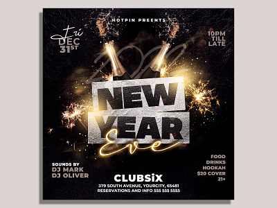 New Year Eve Flyer Template nye party