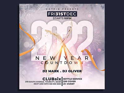 New Year Flyer Template nye party