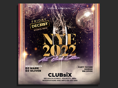 New Year Eve Flyer Template nye party