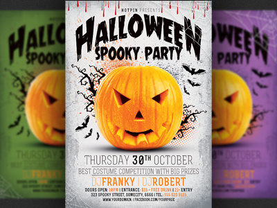 Minimal Halloween Party Flyer Template 31 october editable event halloween halloween flyer halloween party haunted house minimal flyer modern pumpkin scary pumpkin trick or treat