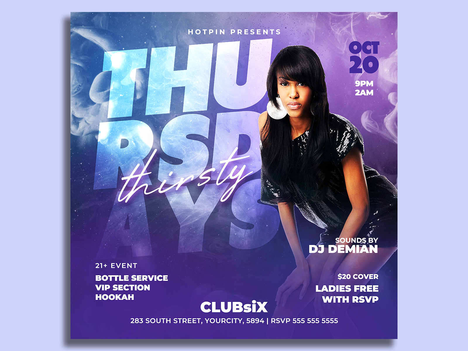 Night Club Flyer Template by Hotpin on Dribbble