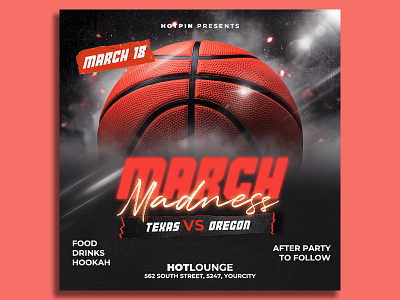 Basketball March Madness Flyer Template