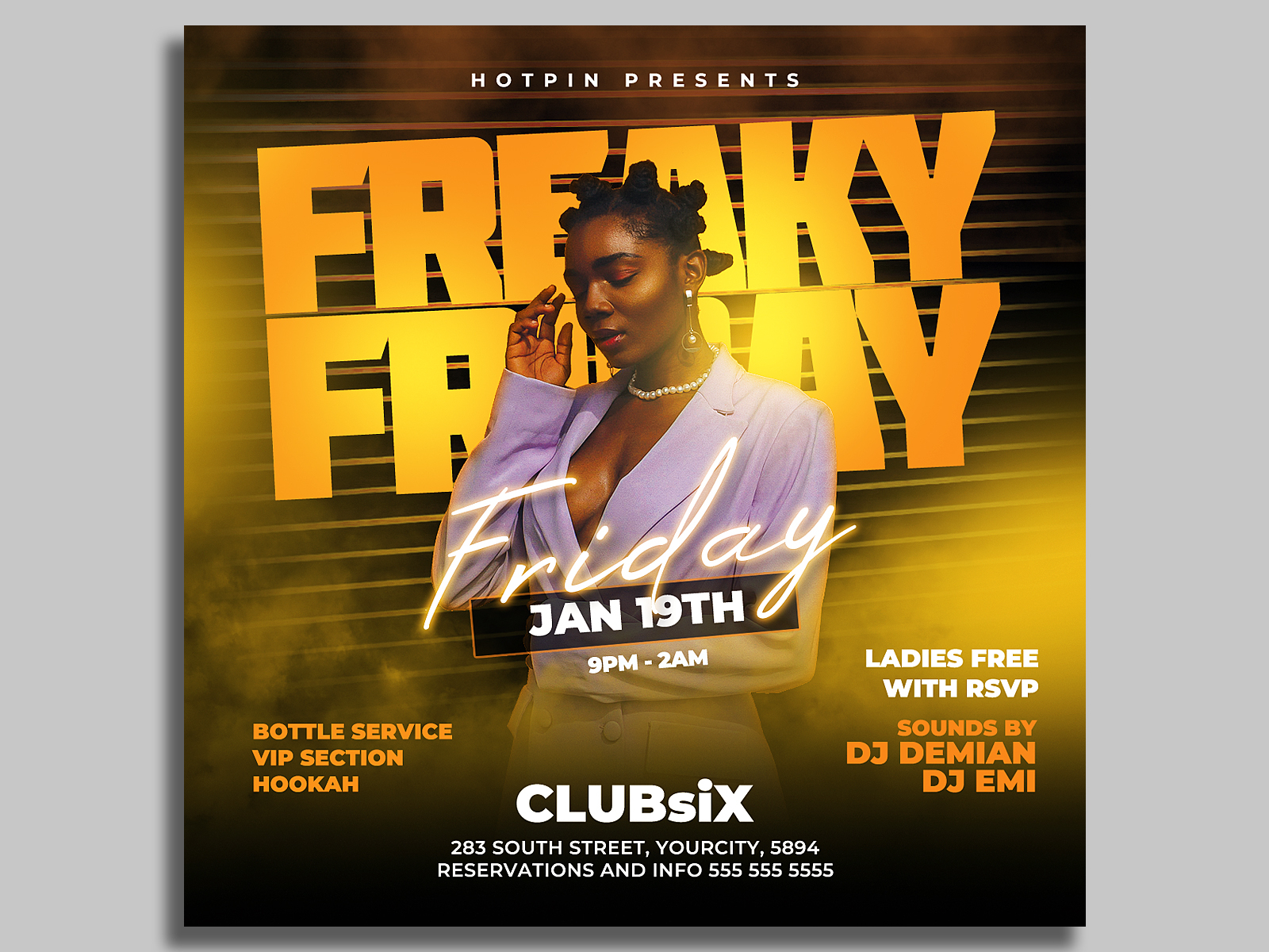 Night Club Flyer Template by Hotpin on Dribbble