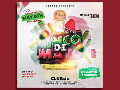 Cinco de Mayo Flyer Template mexican party