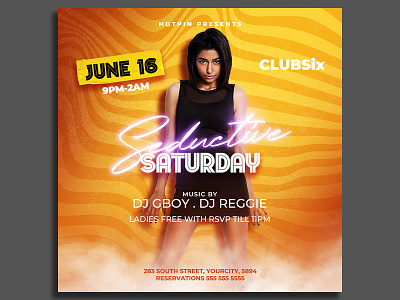 Night Club Party Flyer Template by Hotpin on Dribbble