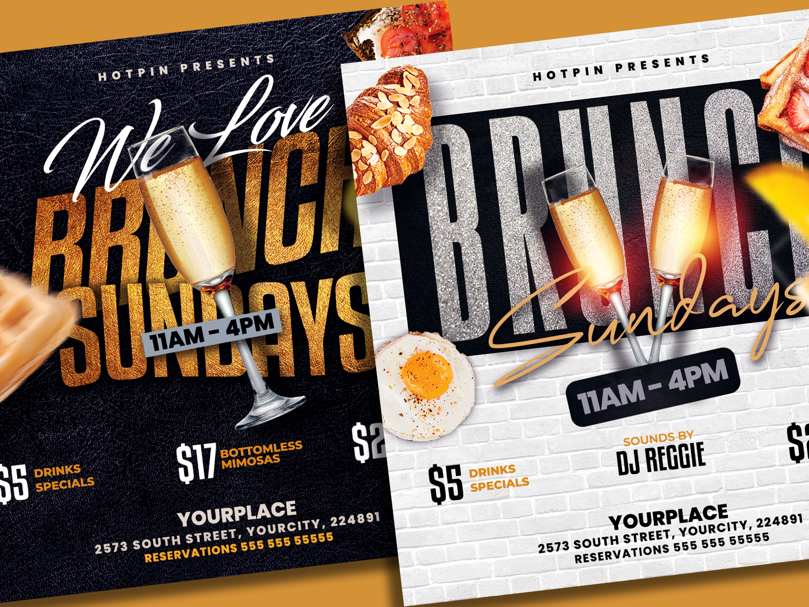 Brunch Flyer Bundle by Hotpin on Dribbble