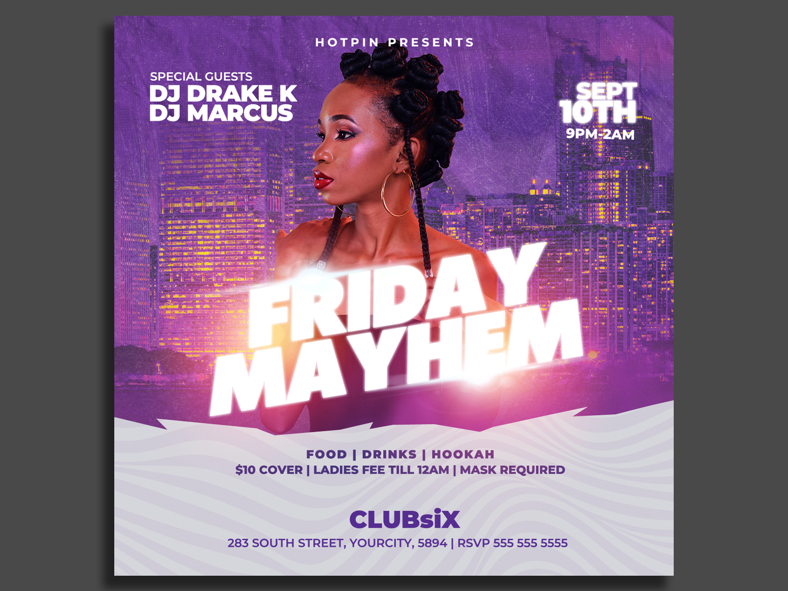 Night Club Flyer Template by Hotpin on Dribbble