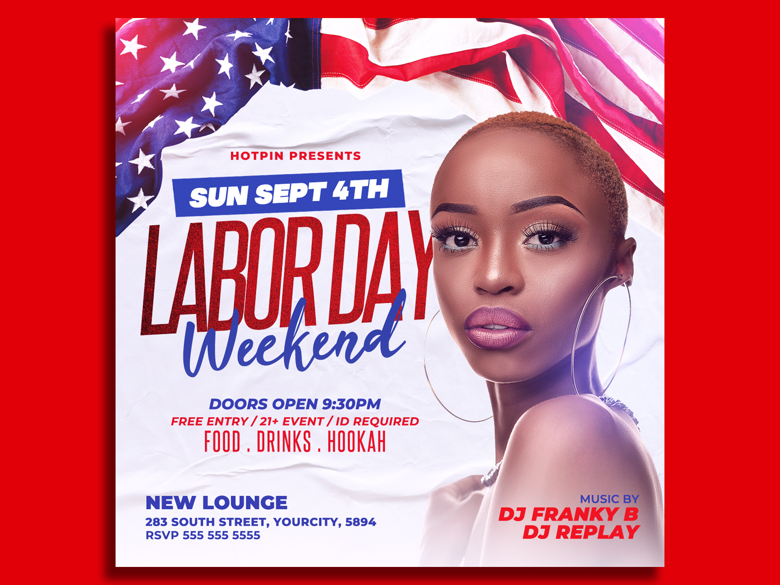 Labor Day Flyer Template by Hotpin on Dribbble