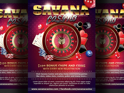 Casino Magazine Ads Flyer Template