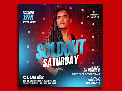 Night Club Party Flyer Template by Hotpin on Dribbble