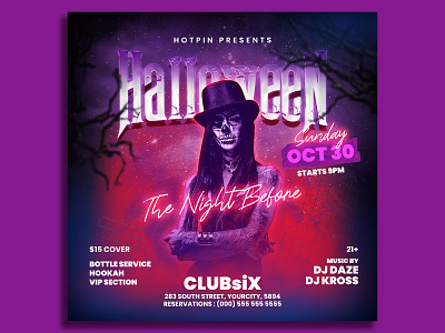 Halloween Flyer Template poster