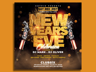 New Year Eve Flyer Template nye party