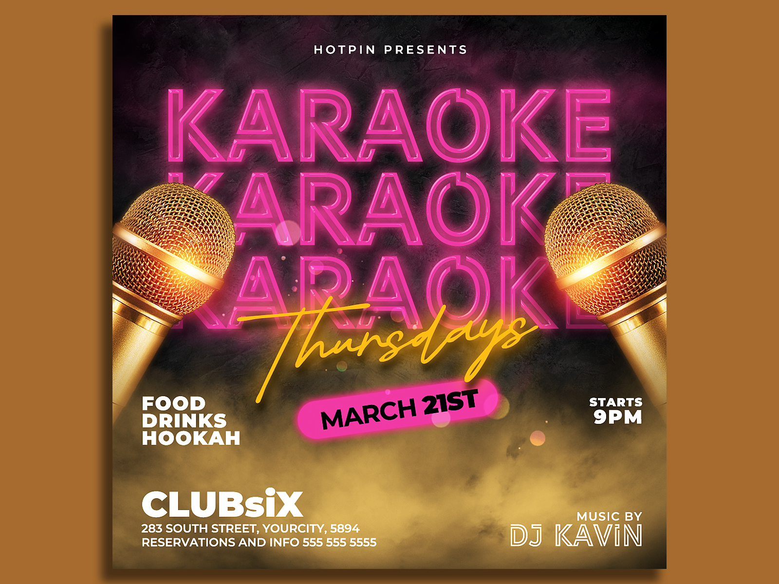 Karaoke Flyer Template by Hotpin on Dribbble