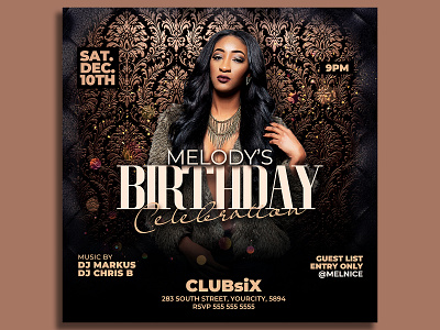 Birthday Flyer Template vip birthday