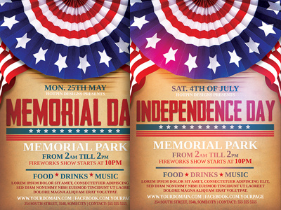 Independence Memorial Day Flyer Template