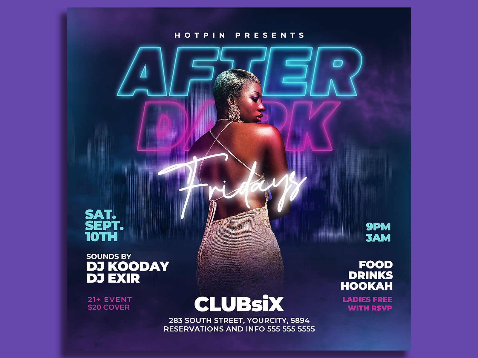 Night Club Flyer Template by Hotpin on Dribbble