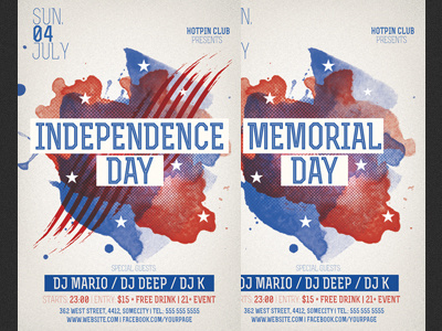 Memorial Independence Day Party Flyer Template 4th of july american bbq restaurant beach party event independence day independence day flyer memorial day flyer party flyer pool party summer