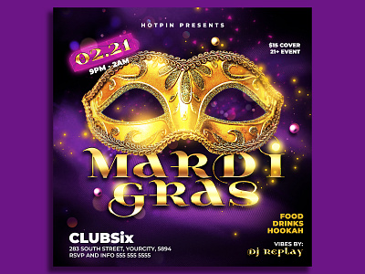 Mardi Gras Flyer Template