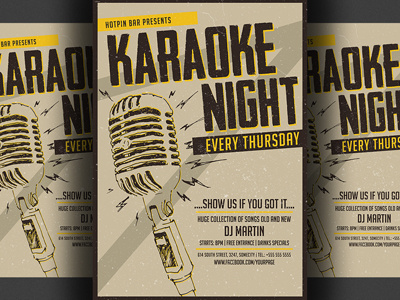 karaoke night flyer template