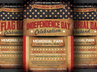 4th July/Independence Day Flyer Template