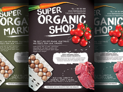 Organic Shop Promotion Flyer Template