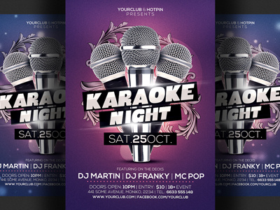 Karaoke Night Flyer Template 3