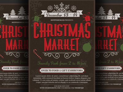 christmas event promotion flyer poster template by hotpin dribbble
