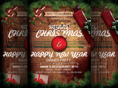 Christmas Event Flyer Template advertising christmas christmas annual party christmas event christmas flyer christmas party christmas sales event new year promotion xmas xmas flyer