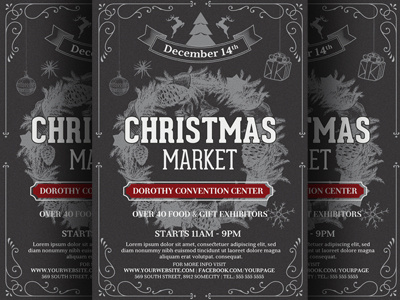 Christmas Event Flyer Template christmas christmas event christmas flyer christmas offers christmas party christmas sales event holidays new year poster template xmas flyer
