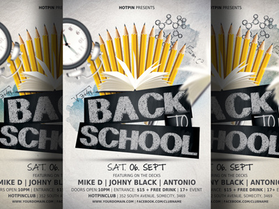 Back To School Party Flyer Template 2 back 2 school back to school club flyer college party dance design event modern nightclub party student party