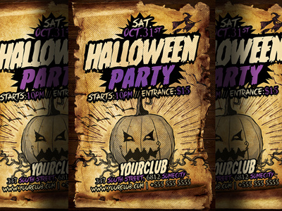 Halloween Party Flyer Template 31 october halloween halloween bash halloween flyer halloween invitation halloween party haunted house horror invitation october party flyer pumpkin