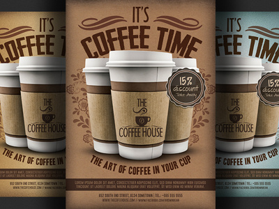 Coffee Shop Promotion Flyer Template coffee bar coffee flyer coffee offer coffee promotion coffee shop coffee shop flyer coffee shop poster design offer promotion promotional restaurant