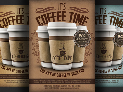 Coffee Shop Promotion Flyer Template